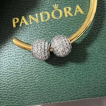 PANDORA 파베 클리어 볼 참 2점
