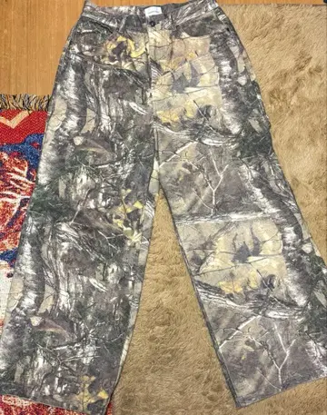 CAMPHOR WOOD 카모 패턴 와이드 팬츠