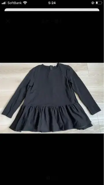 yori 누쿠누쿠 헴프릴 블라우스 블랙 36