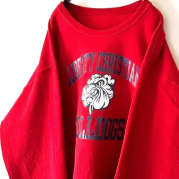 불독 리버티 크리스천 트레이닝복 맨투맨 레드 빨간색 구제 의류