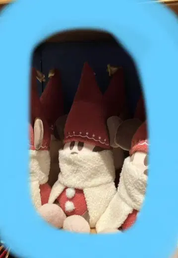 리루린린 스카이블루 봉제 인형 배지 & 빨간색 봉제 인형