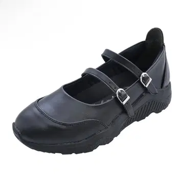 YOSUKE 발레 슈즈 메리 제인 통굽 24.5 블랙