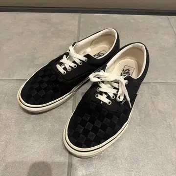 vans 27cm 인조 가죽 스니커즈 체크 무늬