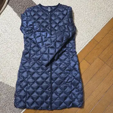 유니클로 노카라 다운 코트 M