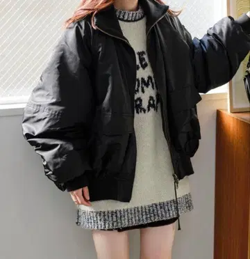 kastane 리버서블 벌룬 MA-1 블랙 M 사이즈