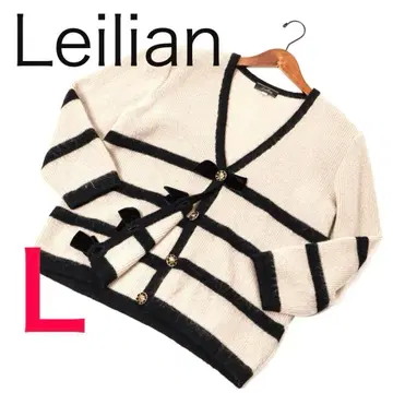 E6585-123 레리안 모헤어 가디건 금장 버튼 리본 모티브 버튼