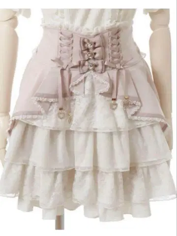 LIZLISA 리즈리사 lizlisa 프론트 카슈쿨 스커트 핑크