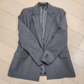 유니클로 그레이 더블 자켓