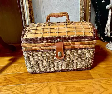 유럽 앤티크 빈티지 피크닉 바스켓 벼룩시장