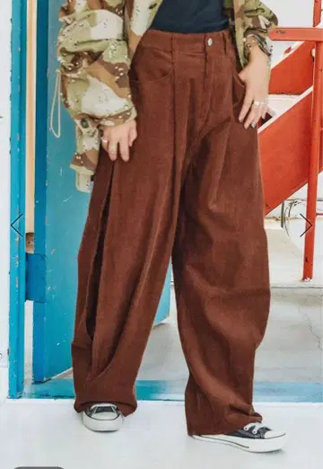 니코앤드 - 턱모레 팬츠 브라운 L