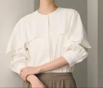 BEAUTY&YOUTH 프릴 레이어 블라우스 워셔블