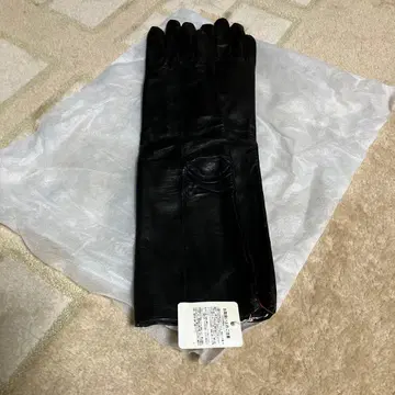 새상품 천연 가죽 가죽제 블랙 롱 그로브