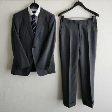 정장 셀렉트 수트 셋업 울 혼방 그레이 스트라이프 슬림