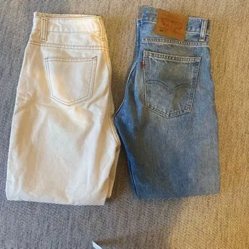 Levi's 505 데님 블루 & 화이트 세트