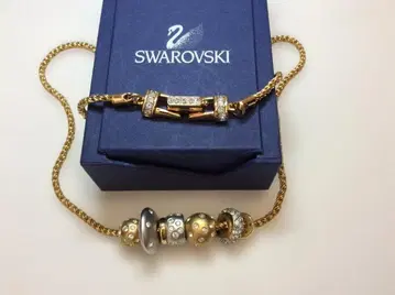 A-77 스와로브스키 스키 비즈 목걸이 골드 크리스탈