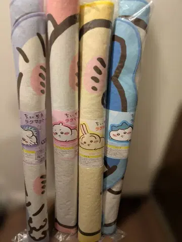 치이카와 (먼작귀) 네소베리 러그 매트 4종 컴플리트 세트