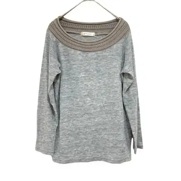 Golden Bear 니트 절개 그레이 티셔츠 ( M ) 오프숄더