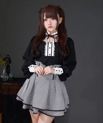 Palelfy 도리 초커 블라우스 블랙