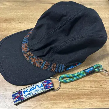 KAVU 블랙 캡 L 사이즈 & 키링 세트