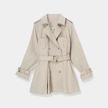 laubeblanc Cropped Suede Trench Coat