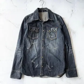새상품급 No ID 웨스턴 스타일 데님 자켓 블루 M 상당