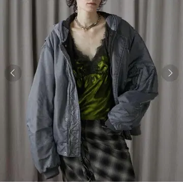 PRANK PROJECT 후디드 봄버 오버 자켓