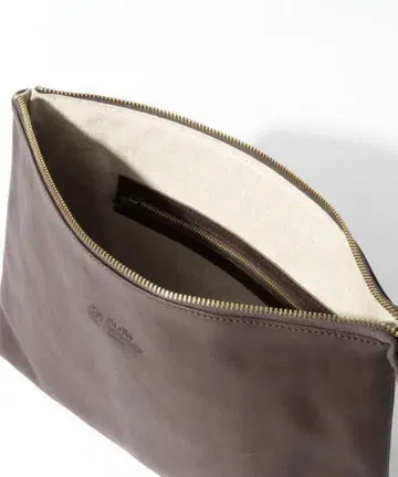 [레어] SLOWXBEAMS 브라운 가죽 클러치백 문서 케이스