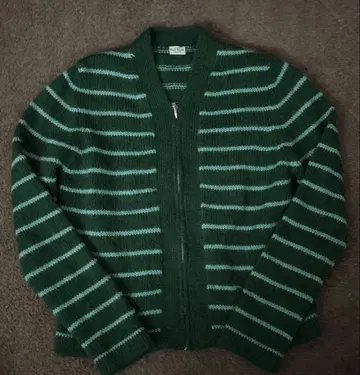 폴스미스 보더 니트 블루종 가디건 모헤어 울