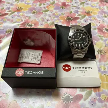 TECHNOS 10기압 방수 쿼츠 손목시계 블랙