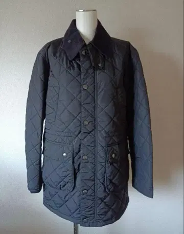 퀼팅 롱 자켓 블랙