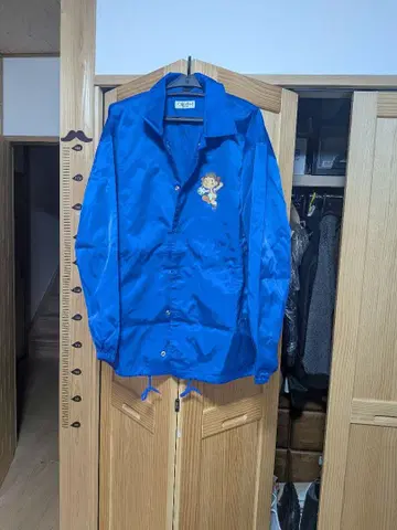 파랑 캐릭터 자수 자켓 페코짱