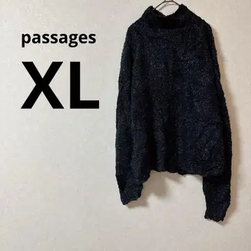 passages [ XL ] 블랙 블랙 니트 스웨터 반짝반짝