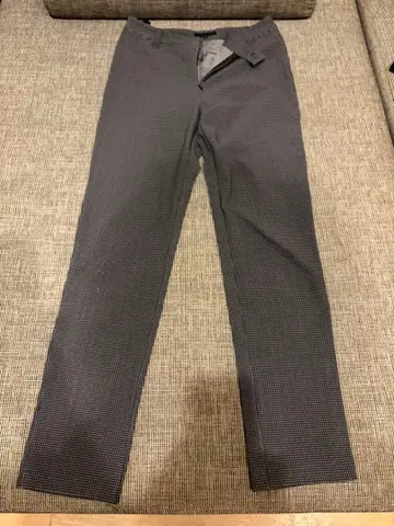 MOGA 그레이 체크 무늬 슬랙스