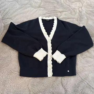katespade 가디건 스캘럽 네이비