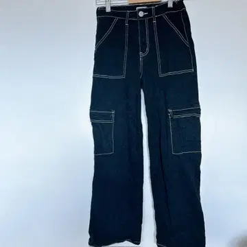 FOREVER 21 블랙 카고 팬츠 160/66A