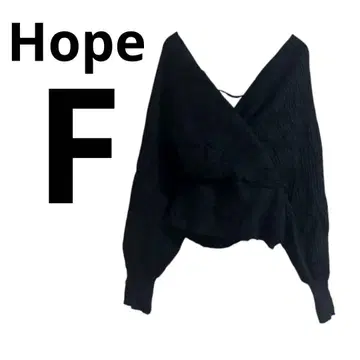 새상품급 Hope [ F ] 블랙 랩 스타일 긴팔 니트