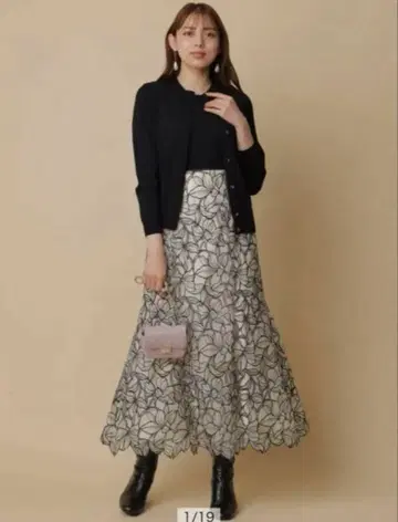 [미사용에 가까움] 마이 스트라다 오간자 자수 내로우 스커트