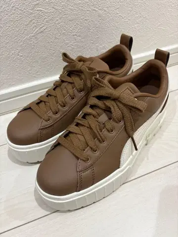 푸마 우먼 메이즈 럭스 스니커즈 브라운 25.0cm