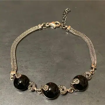 SILVER925 오닉스 팔찌/실버/팔찌