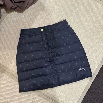 다운 스커트 Callaway 화이트 퀼팅 스커트