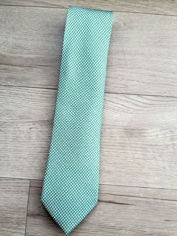 Borrelli 그린 체크 무늬 실크 넥타이