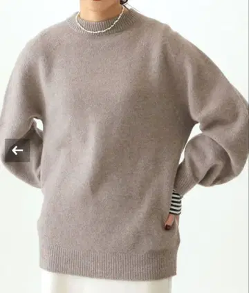 이에나 울 캐시미어 래글런 크루넥 풀오버