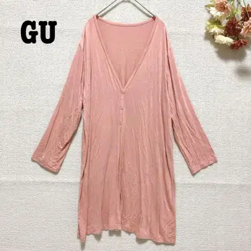 s.414 [지유] 롱 가디건 핑크 얇은 소재 봄/여름 보송보송 M