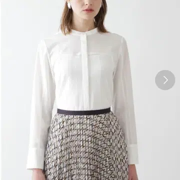 보쉬 카라미 스트라이프 절개 셔츠 화이트 38