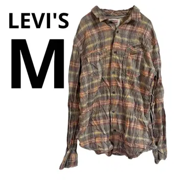 레어 LEVI'S [ M ] 체크 무늬 긴팔 셔츠 여성용