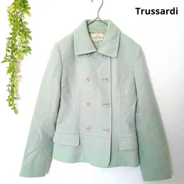 트루사르디 더블 브레스트 자켓 숏 기장 경량 루즈핏 40 얇은 소재