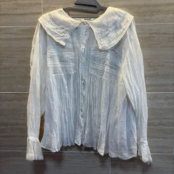 tumugu 옷깃 레이스 블라우스