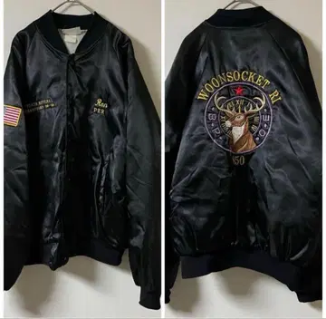 90s HARTWELL(하트웰) 바시티 자켓 / 블랙 / USA 제조