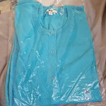 유니클로 UV컷 가디건 블루