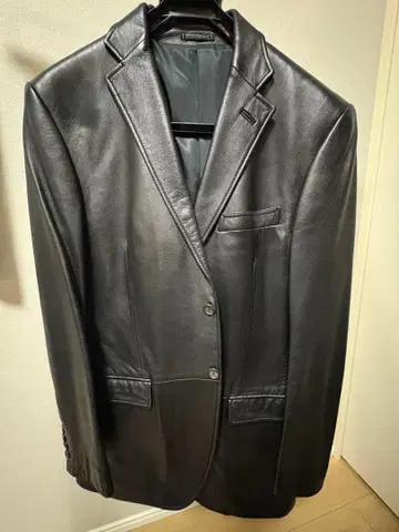 gotairiku 블랙 가죽 싱글 자켓